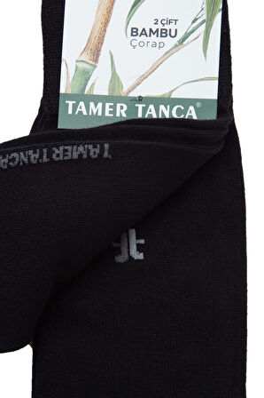 Tamer Tanca Erkek Bambu Siyah Çorap 855 0007 BMB CRP 40-44 2LI SET SIYAH 1