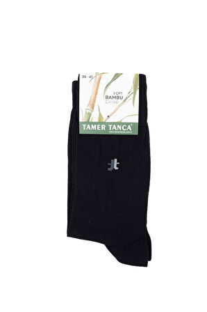 Tamer Tanca Erkek Bambu Siyah Çorap 855 0007 BMB CRP 39-41 2LI SET SIYAH 1