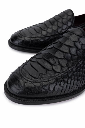 Tamer Tanca Erkek Hakiki Deri Siyah Klasik Ayakkabı 342 7246  ERK AYK SK21-22 SIYAH YILAN