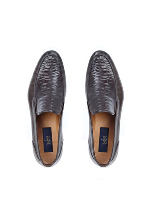 Tamer Tanca Erkek Hakiki Deri Kahverengi Bufalo Makosen Ayakkabı 477 19711K ERK AYK KHV BFL/KHV DEVE