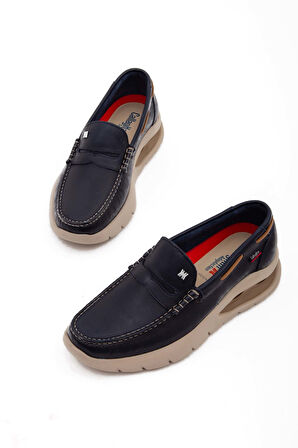 Callaghan Erkek Hakiki Deri Mavi Casual Ayakkabı 618 47501 ERK AYK Y22 AZUL