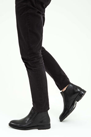 Tamer Tanca Erkek Hakiki Deri Siyah Casual Bot 183 22106 ERK BOT SK21/22 SIYAH