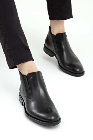 Tamer Tanca Erkek Hakiki Deri Siyah Casual Bot 183 22106 ERK BOT SK21/22 SIYAH