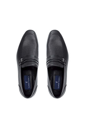 Tamer Tanca Erkek Hakiki Deri Siyah Makosen Ayakkabı 537 3073 ERK AYK SK21-22 SYH BFL/GYK