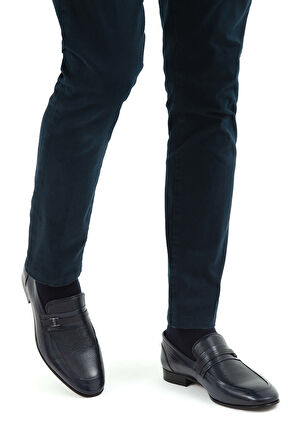 Tamer Tanca Erkek Hakiki Deri Lacivert Makosen Ayakkabı 537 3073 ERK AYK SK21-22 LACI BFL/GYK