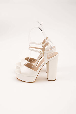 Tamer Tanca Kadın Vegan Beyaz Sedef Abiye Ayakkabı 539 1980 BN AYK Y21 BEYAZ SEDEF