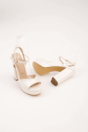 Tamer Tanca Kadın Vegan Beyaz Sedef Abiye Ayakkabı 539 1980 BN AYK Y21 BEYAZ SEDEF