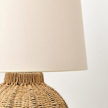 Evidea Lighting Borgo Abajur - Kahverengi / Beyaz - 50x30 cm