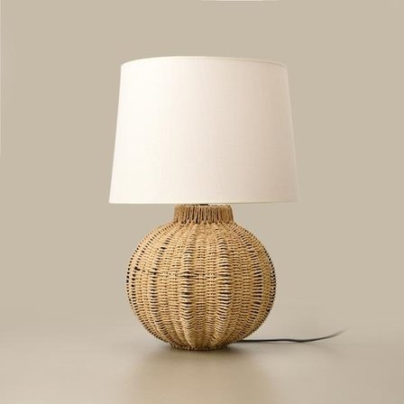 Evidea Lighting Borgo Abajur - Kahverengi / Beyaz - 50x30 cm