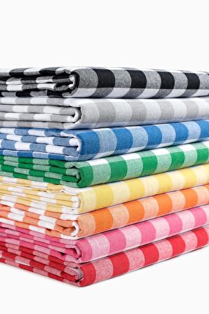 Kareli Masa Örtüsü Pembe 160x220