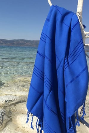 Renkli Sultan Peştemal - Mavi
