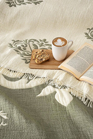 Barok Müslin Yorgan Yeşil