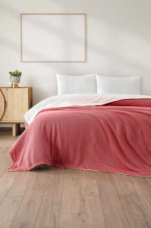 Likya Wellsoft Battaniye - Kırmızı 150x195 ÖLÇÜ / EBAT