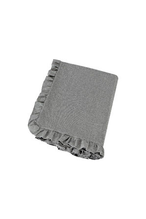 Selendi Fırfırlı Masa Örtüsü Siyah