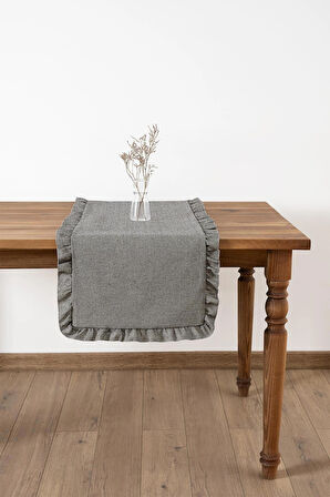 Selendi Fırfırlı Runner Siyah