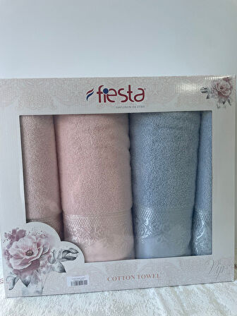 FİESTA %100 HAMAM TAKIMI PEMBE-MAVİ