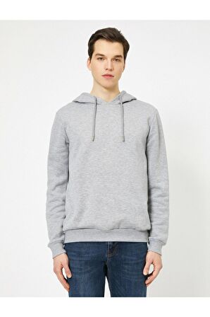Erkek Siyah Kapüsonlu Sweatshirt 0YAM71593LK