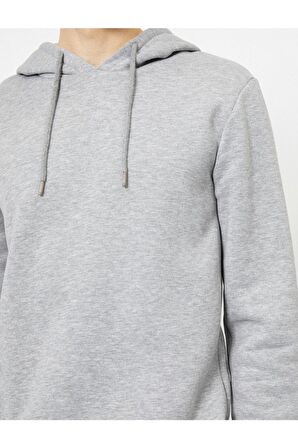 Erkek Siyah Kapüsonlu Sweatshirt 0YAM71593LK