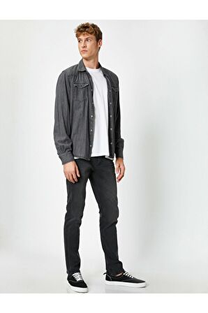 Erkek Gri Jeans 1KAM43749LD