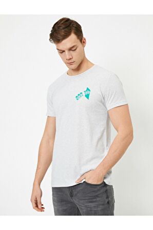 Erkek Gri T-Shirt 0YAM11501HK