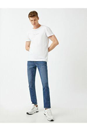 Erkek Mavi Brad Slim Fit Jean Pantolon