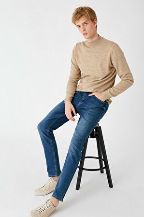 Erkek Orta İndigo Jeans 1KAM45018LD
