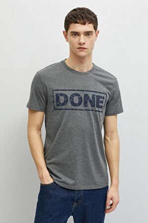 Erkek T-Shirt Kısa Kollu Bisiklet Yaka Pamuklu
