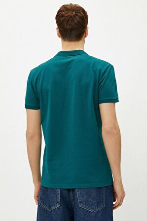 Erkek Sarı Polo Yaka T-Shirt Basic Kisa Kollu Pamuklu