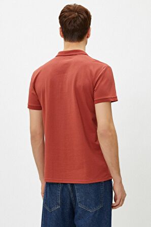Erkek Sarı Polo Yaka T-Shirt Basic Kisa Kollu Pamuklu