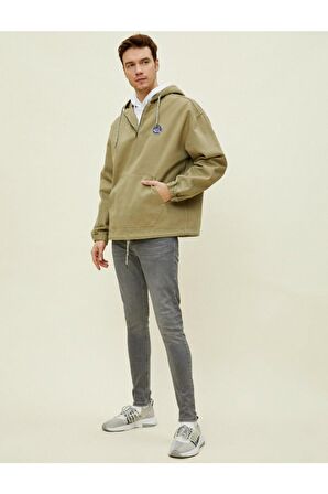 Erkek Gri Justin Super Skinny Fit Jean Pantolon