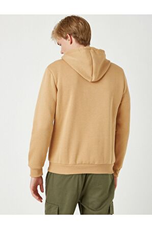 Erkek Yeşil Kapüsonlu Uzun Kollu Sweatshirt