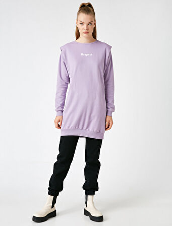 Bisiklet Yaka Vatkalı Sweatshirt