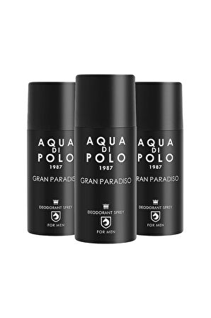 Aqua di Polo 1987 Gran Paradiso Deodorant 3'lü