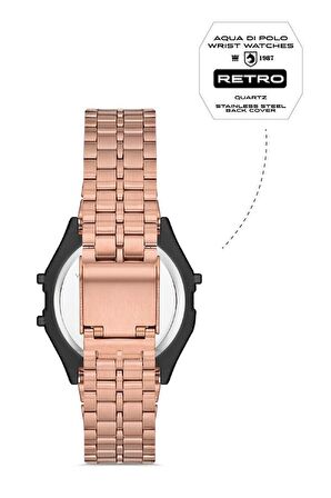 Aqua di Polo 1987 Rose Gold Metal Kadın Kol Saati APWA065700