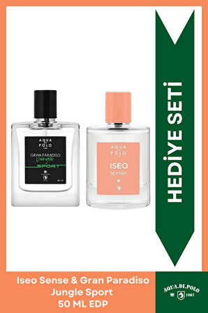 Iseo Sense 50 ml Kadın Ve Gran Paradiso Jungle Sport 50 ml Erkek 2'li Parfüm Seti