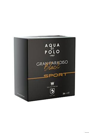 Aqua di Polo 1987 Omodeo Sense ve Gran Paradiso Black Sport 50 ml ikili Kadın Erkek Parfüm Seti STCC021163