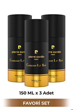 Pierre Cardin Comme Le Roi 150 ml Erkek 3'lü Deodorant Seti STCC021265