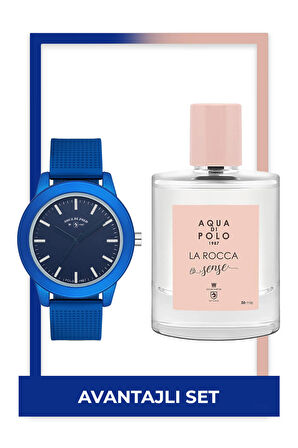 Aqua di Polo 1987  La Rocca Sense Edp 50 Ml & Mavi Saat Seti STWX000116 