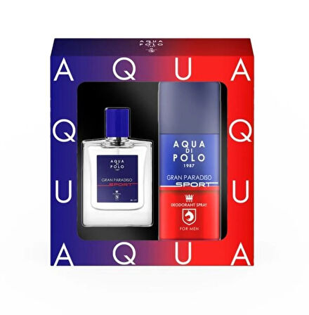 Aqua Di Polo 1987 Gran Paradiso Sport 50 ml Narenciye, Odunsu Erkek Edp Parfüm Ve Deodorant Seti