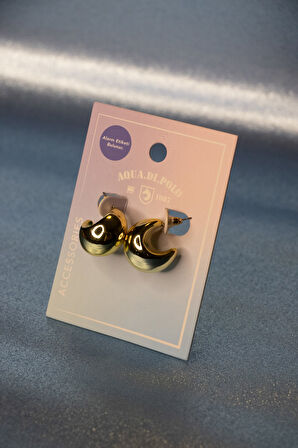 Kadın Gold Damla Küpe