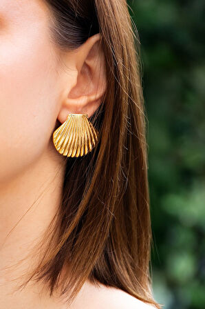 Kadın Gold İstiridye Küpe