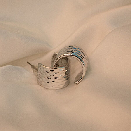 Kadın Gümüş Dairesel Küpe