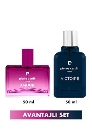 Pierre Cardin Amour Infini 50 ml Kadın EDP Parfüm ve Victoire 50 ml Erkek EDP Parfüm Seti STCC021386