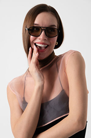 Rodeo Drive Siyah Unisex Dikdörtgen Güneş Gözlüğü Apso000809