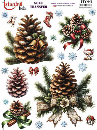 İstanbul Hobi Yılbaşı Temalı Sulu Transfer STY046 (25x35)