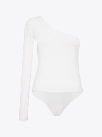 Tek Omuz Kollu Body - Ekru