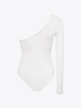 Tek Omuz Kollu Body - Ekru