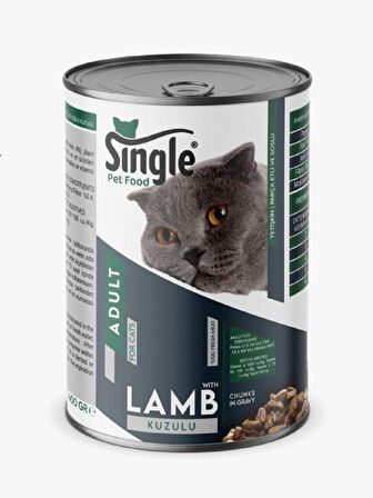 Single For Cats Kuzu Etli Kedi Konservesi 400gr