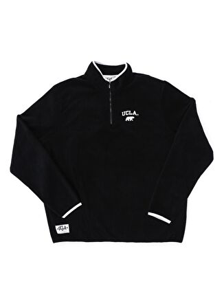 Ucla CORNING Bisiklet Yaka  Standart Kalıp Baskılı Siyah Erkek Sweatshirt