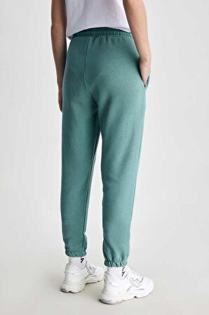 JULES Yeşil Rahat Paça Nakışlı Standard Kadın Eşofman Alt